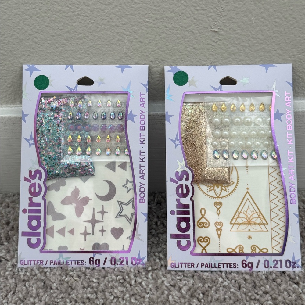 Body Art Kit with Tattoos Glitter and Gems